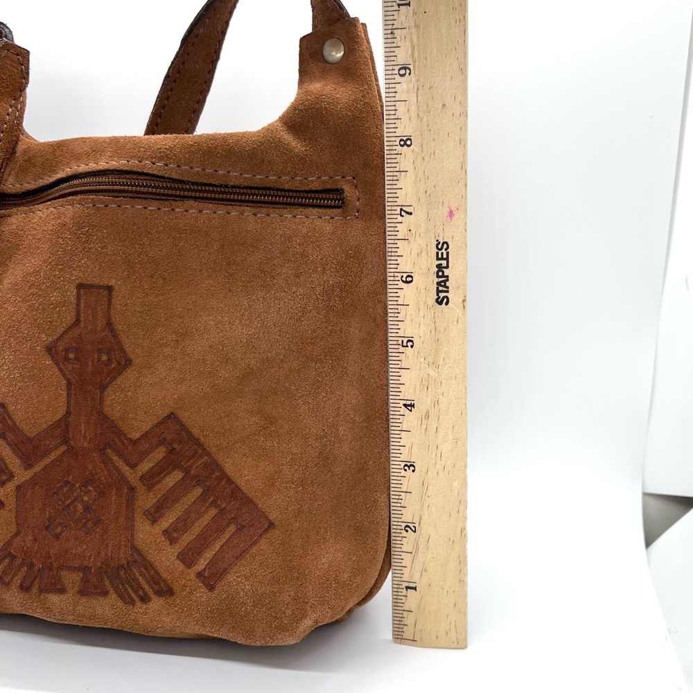 Vintage Suede Thunder Bird Cross Body Slim Bag - Picture 8 of 14